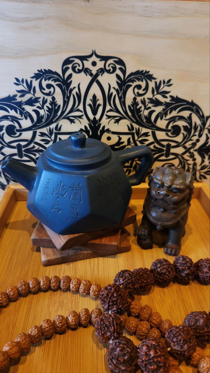 Tea Pot Clay no20 blue - Gaba Tea House